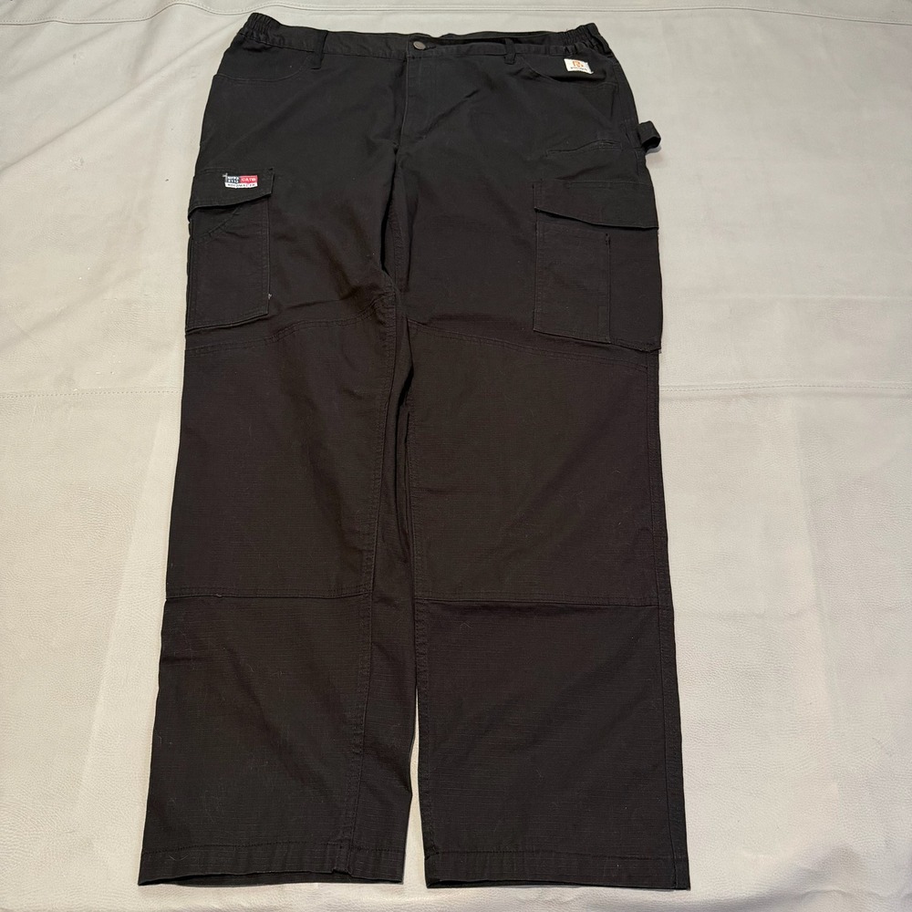 Bocomal FR Ripstop Black Flame Fire Resistant Cargo Work Pants NFPA CAT2 40x32-